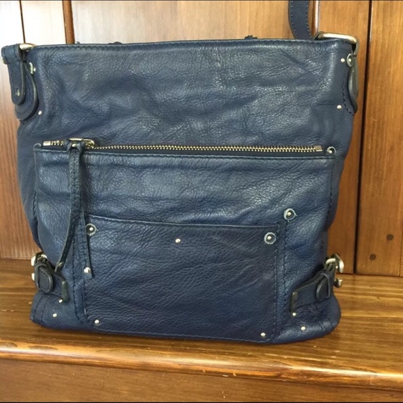 Navy Blue Chloe Paddington leather handbag - Picture 2 of 4